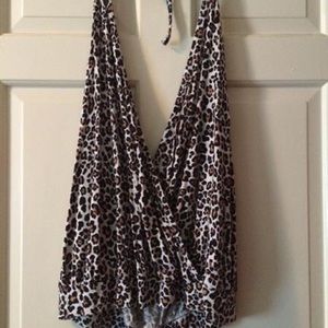 Strappy cheetah tank